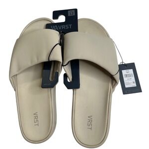 VRST Mens Khaki Sand Slides Padded Strap Comfort Sandals VRST25MS13 Size 12 NEW